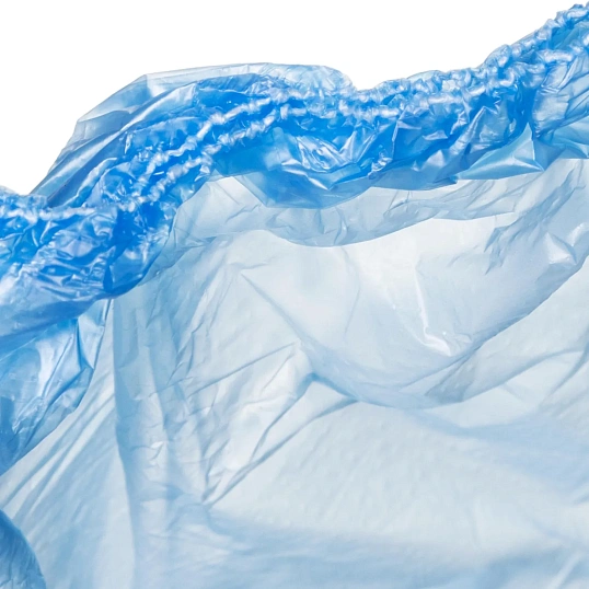 Бахилы 2,7 г, 1рез, синий, 10 мкм, Комус, 50пар/уп