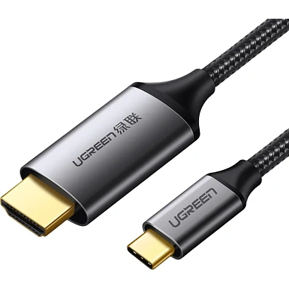 Кабель UGREEN MM142 (50570)USB-C to HDMI M-to-M Aluminum Shell 1,5 м серый