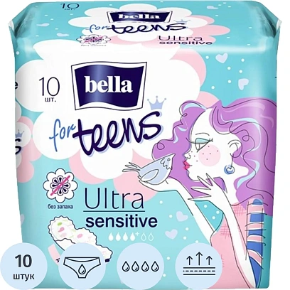 Прокладки супертонкие bella for teens Ultra sensitive по 10 шт