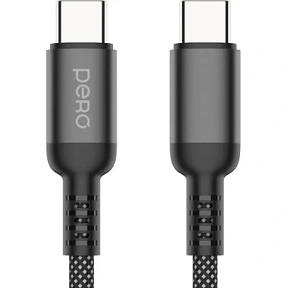 Кабель PERO DC15 ULTIMATE PD Type-C to Type-C, магнитный, 60W, 1.2m, Black
