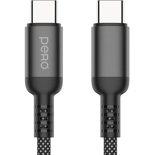 Кабель PERO DC15 ULTIMATE PD Type-C to Type-C, магнитный, 60W, 1.2m, Black