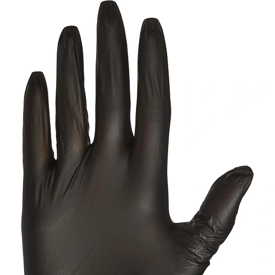 Перчатки однораз. виниловые, н/о, черн. AVIORA (M)  50п/уп 5,5гр 402-735 ПС