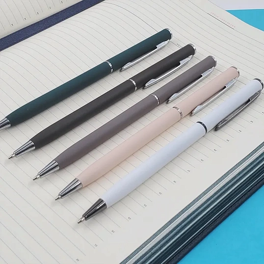 Ручка шариковая автомат. PALERMO бел.мет.корп, 0,7мм синяя 20-0250/14