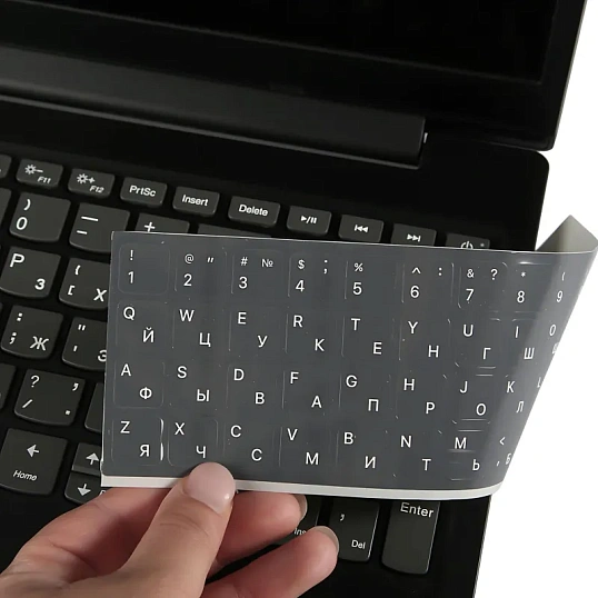 Этикетки на клав. Red Line для ноутбуков, рус и англ, серый (УТ000031341)