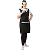 Фартук сарафан Маркет Профи с пилоткой всеразмерный цв. чер/сер