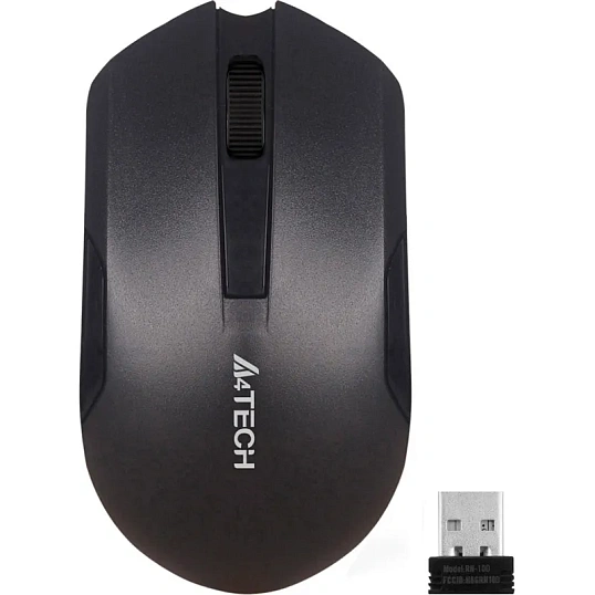Мышь компьютерная A4Tech V-Track(G3-200NS)чер/оптич/1200dpi/беспров/USB/3кн