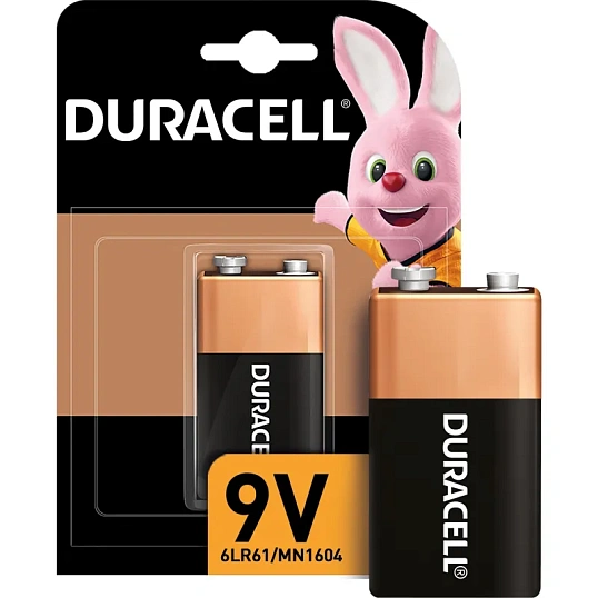 Батарейка DURACELL 6LR61-1BL/6LF22-1BL/Крона 9V бл/1шт