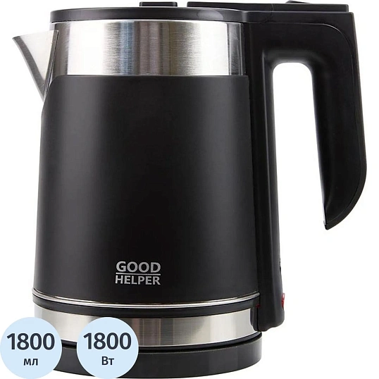 Чайник GOODHELPER KPS-185C, 1,8л., 1800Вт., (черный)