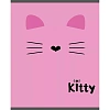 Тетрадь общая А5 48л №1School Kitty роз,клет,скреп, ВД-лак 4шт/уп(1819933)