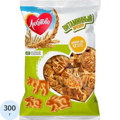 Крекер Любятово Витаминный, 300г