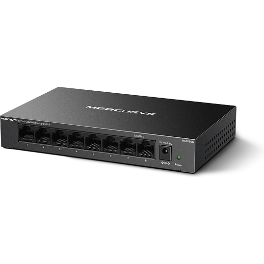 Коммутатор Mercusys MS108GS (L2) 8x1Гбит/с неуправляемый