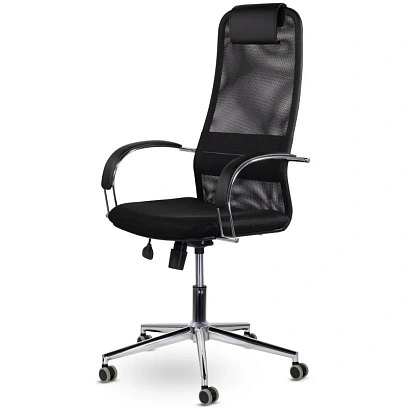 Кресло UP_СН-601 Соло хром SoloСН МБ Ср S-0401/TW-01/Е11-к (черный)