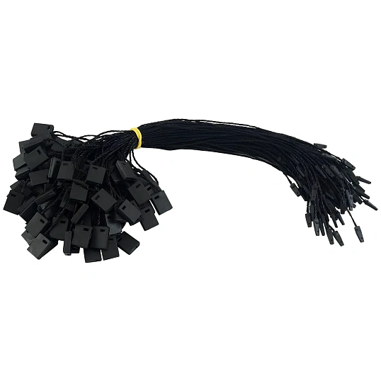 Биркодержатель веревочный 1000шт,  черный