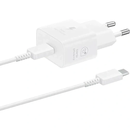 Зарядное устройство сетевое Samsung EP-T2510 25W Type-C  White + cable