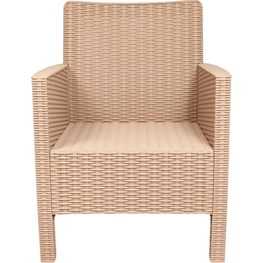 Кресло TDT_садовое капучино под ротанг