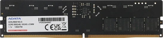 Модуль памяти AData DDR5 16GB 5600MHz DIMM(AD5U560016G-S)