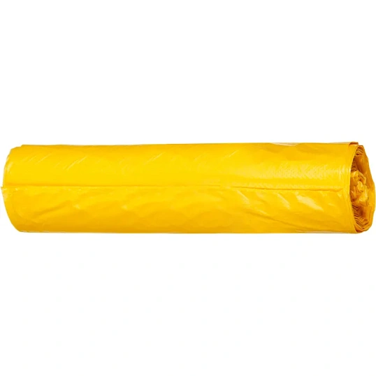 Мешки для мусора ПНД 120л 11мкм 10шт/рул желтый 70х110см