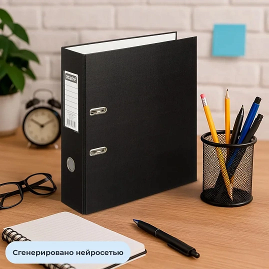 Папка-регистратор с арочн.мех.AttacheSelection Экономи 90мм,чер,ПБП1,карм.к