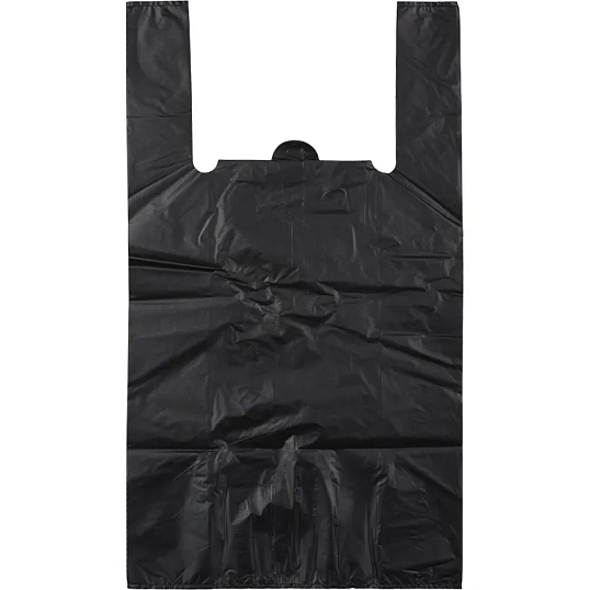 Пакет-майка ПНД 38+20х68 15мкм 100шт./уп.черный