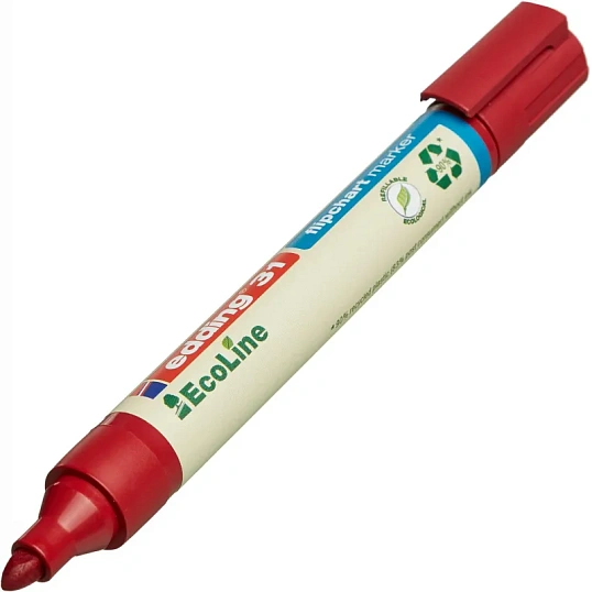 Маркер для флипчартов по бумаге EDDING 31/2 Ecoline, 1,5-3 мм, красный