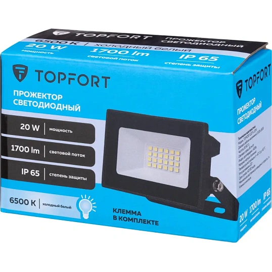 Прожектор светодиодный TOPFORT LED FL 20W 6500K IP65