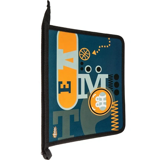 Папка для тетрадей  Team оранжевый,А5, молния, пластик, ПТ-735