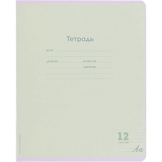 Тетрадь КОСАЯ ЛИНИЯ 12л.проз.пласт.обл. КЛАССИКА NEW ассорти,12-1419