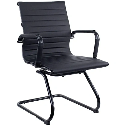 Конференц-кресло EV_ Everprof Leo Black CF экокожа черный