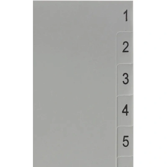 Разделитель листов из сер.пласт. с индексами Attache, А4, цифровой 1-12