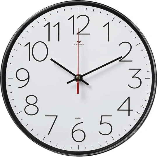 Часы настенные круг d=25см, основание черное Классика арт.2524-002
