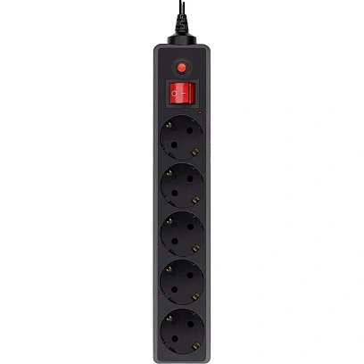 Сетевой фильтр Buro 500SH-1.8-UPS-B 1.8м (5 розеток) черный(коробка)