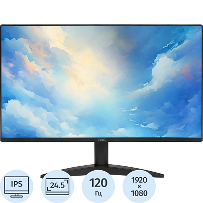 Монитор 25 AOC 25B36H3 Black (IPS,1920x1080,120Hz,4 ms,HDMI)