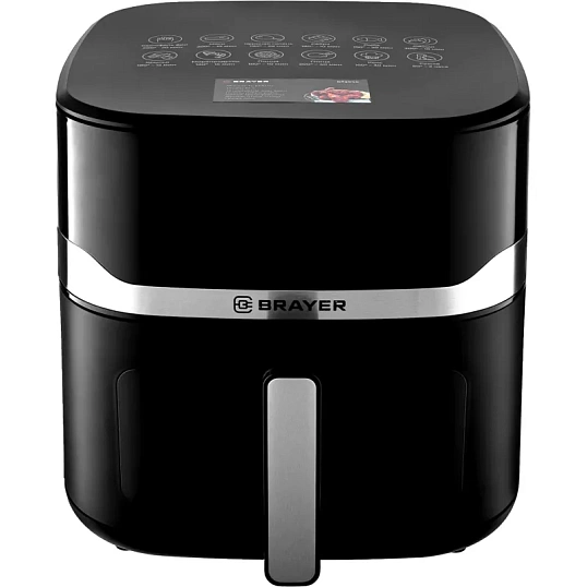 Аэрогриль BRAYER 2040BR,1800Вт,10л,t.200С,съем.реш,таймер,LCD-дисп,12прогр
