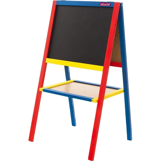 Доска-мольберт двусторонний комбинированный Attache Kids, дерев.профиль