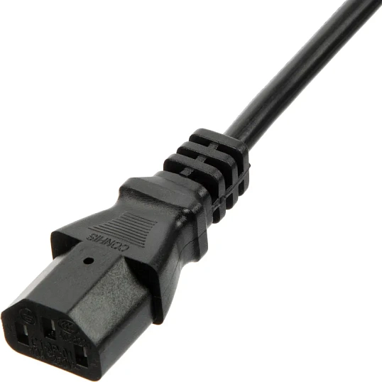 Кабель питания Euro-C13 (F), 10А, 0,75мм2, 1.8м, чер (OPC001)