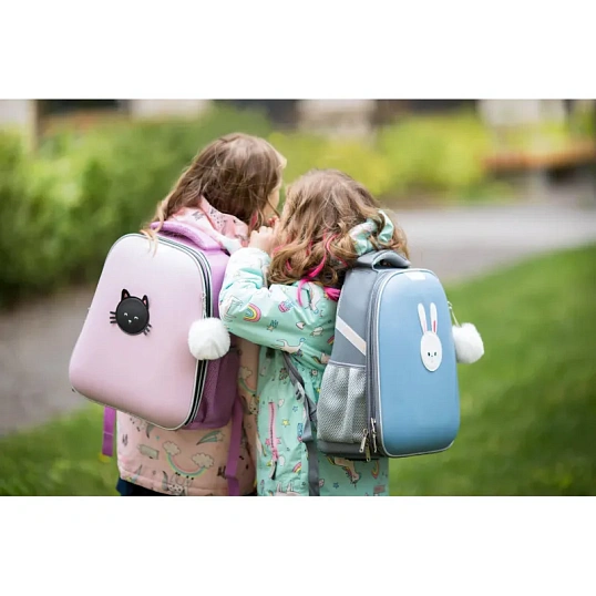 Ранец Basic Мордочки Зайчик, 2 отд., эргоном. спинка