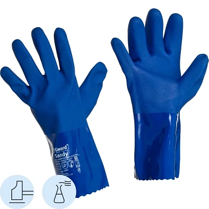 Перчатки защитные ПВХ Gward Sandy (PVC009) р.10 (6пар/уп)