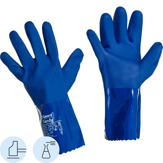 Перчатки защитные ПВХ Gward Sandy (PVC009) р.10 (6пар/уп)