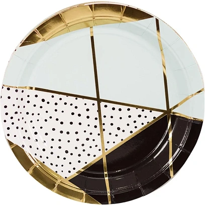 Набор тарелок бумажн Мятная Роскошь 17см 6шт/G,1502-4341