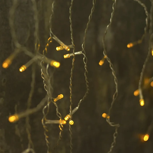 Гирлянда светодиодная Бахрома 1.8 х 0.5 м , IP20, 48 LED,желт,8реж, 3556833