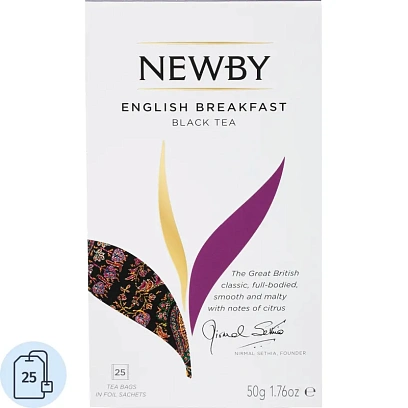 Чай Newby Английский Завтрак черный 25 пакетиков
