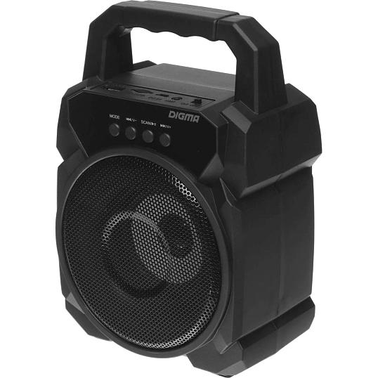 Портативная акустика Digma D-PS1500 черный 10W 1.0 BT 10м 500mAh (SP1500B)
