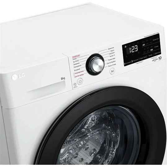Стиральная машина LG F2V3PS6W кл.:A фронт. макс.:8кг белый инвертер