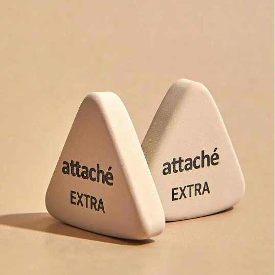 Ластик треугольный Attache Extra, натуральный каучук, 40x38x10мм, белый
