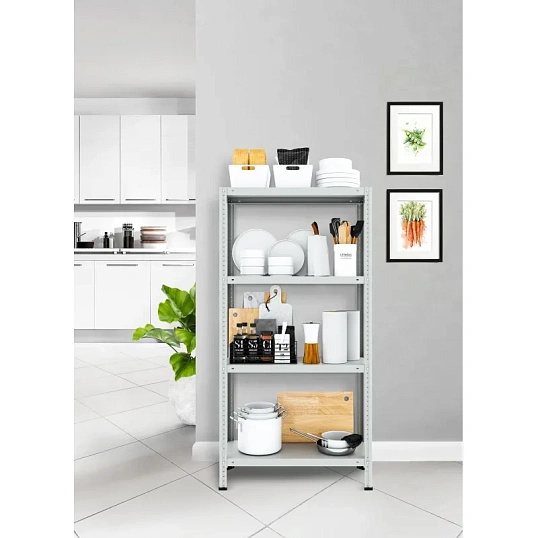 Стеллаж металлический Ульт_Everest Lite-30-30/75/150-4 (RAL 7035)