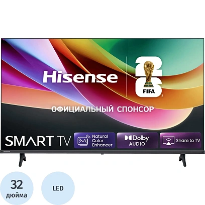 Телевизор Hisense 32A4S, HD ready, смарт
