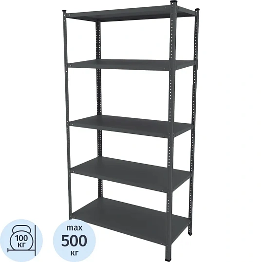 Стеллаж металлический Ульт_Everest-100-40/100/200-5-C (Разборный)  RAL 7015