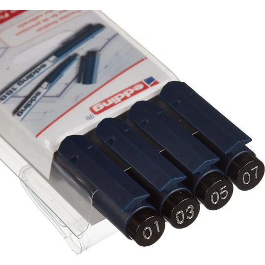 Набор линеров EDDING E-1880/4S (0.25,0.35,0.5,0.7) набор 4 шт. черный д/че