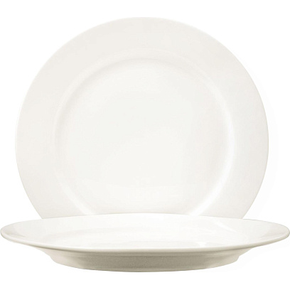 Тарелка d 20,5 см белая фарфор 12 шт/уп