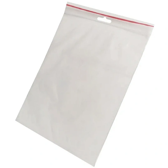 Пакет с замком (Zip Lock) с европодвесом 15 х 20 см, 60 мкм, 100 шт/уп